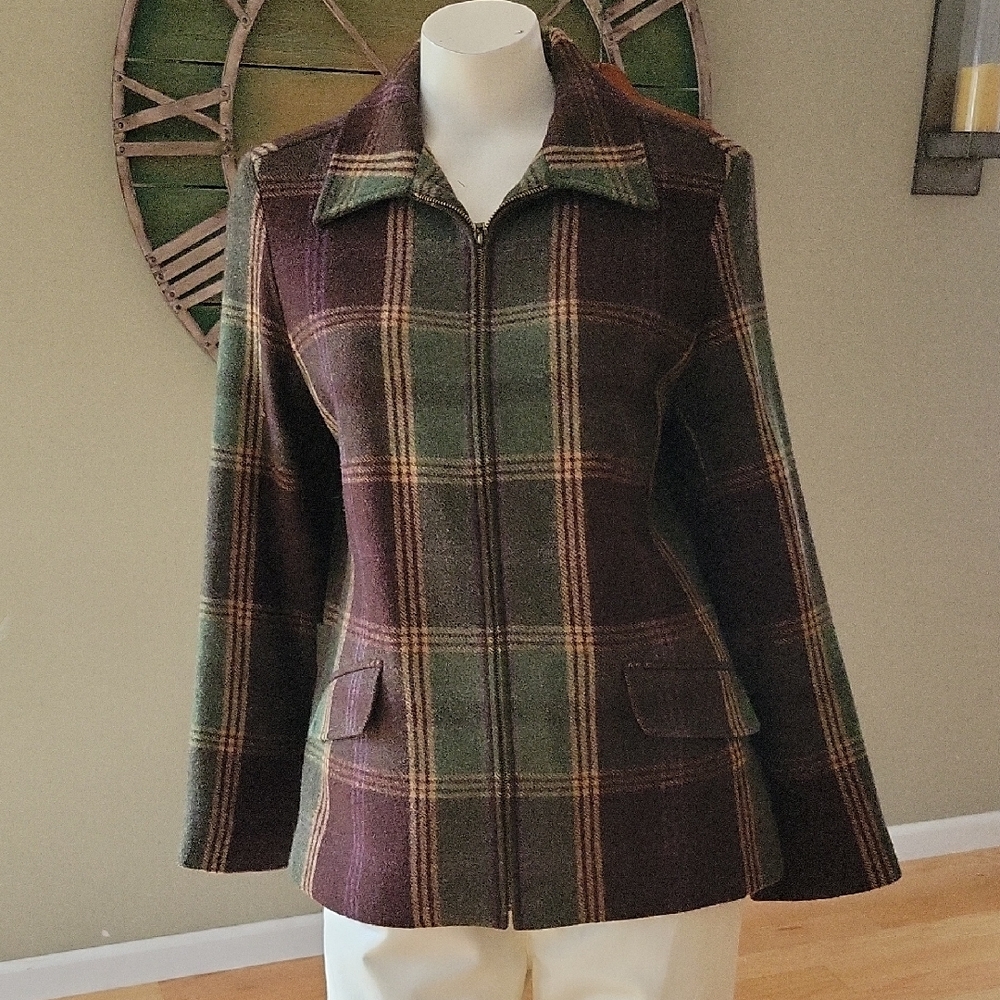 Ralph Lauren Utility Jacket in Green and Brown with Tailored Fit